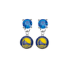 Golden State Warriors BLUE Swarovski Crystal Stud Rhinestone Earrings