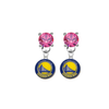 Golden State Warriors PINK Swarovski Crystal Stud Rhinestone Earrings