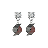 Portland Trail Blazers CLEAR Swarovski Crystal Stud Rhinestone Earrings