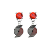 Portland Trail Blazers RED Swarovski Crystal Stud Rhinestone Earrings