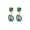 Boston Celtics GREEN Swarovski Crystal Stud Rhinestone Earrings