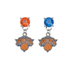 New York Knicks ORANGE & BLUE Swarovski Crystal Stud Rhinestone Earrings