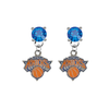 New York Knicks BLUE Swarovski Crystal Stud Rhinestone Earrings