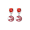 Atlanta Hawks RED Swarovski Crystal Stud Rhinestone Earrings