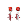Houston Rockets RED Swarovski Crystal Stud Rhinestone Earrings