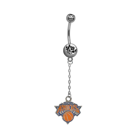New York Knicks Chain NBA Basketball Belly Button Navel Ring