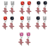 Houston Rockets NBA Swarovski Crystal Stud Rhinestone Earrings