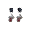Miami Heat BLACK Swarovski Crystal Stud Rhinestone Earrings