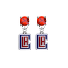Los Angeles Clippers Style 2 RED Swarovski Crystal Stud Rhinestone Earrings