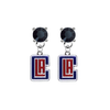 Los Angeles Clippers Style 2 BLACK Swarovski Crystal Stud Rhinestone Earrings