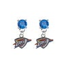 Oklahoma City Thunder BLUE Swarovski Crystal Stud Rhinestone Earrings