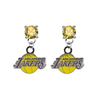 Los Angeles Lakers GOLD Swarovski Crystal Stud Rhinestone Earrings
