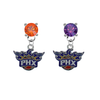 Phoenix Suns ORANGE & PURPLE Swarovski Crystal Stud Rhinestone Earrings