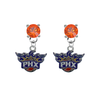 Phoenix Suns ORANGE Swarovski Crystal Stud Rhinestone Earrings