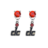 Washington Wizards DC Logo RED Swarovski Crystal Stud Rhinestone Earrings