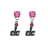 Washington Wizards DC Logo PINK Swarovski Crystal Stud Rhinestone Earrings
