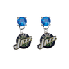 Utah Jazz BLUE Swarovski Crystal Stud Rhinestone Earrings