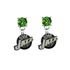 Utah Jazz GREEN Swarovski Crystal Stud Rhinestone Earrings