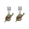 Washington Wizards CLEAR Swarovski Crystal Stud Rhinestone Earrings