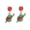Washington Wizards RED Swarovski Crystal Stud Rhinestone Earrings