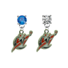 Washington Wizards BLUE & CLEAR Swarovski Crystal Stud Rhinestone Earrings