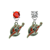 Washington Wizards RED & CLEAR Swarovski Crystal Stud Rhinestone Earrings