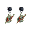 Washington Wizards BLACK Swarovski Crystal Stud Rhinestone Earrings