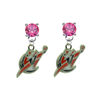 Washington Wizards PINK Swarovski Crystal Stud Rhinestone Earrings