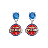 Detroit Pistons BLUE Swarovski Crystal Stud Rhinestone Earrings
