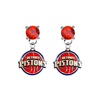 Detroit Pistons RED Swarovski Crystal Stud Rhinestone Earrings