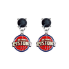 Detroit Pistons BLACK Swarovski Crystal Stud Rhinestone Earrings