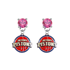Detroit Pistons PINK Swarovski Crystal Stud Rhinestone Earrings