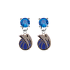 Dallas Mavericks BLUE Swarovski Crystal Stud Rhinestone Earrings