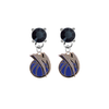 Dallas Mavericks BLACK Swarovski Crystal Stud Rhinestone Earrings