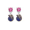 Dallas Mavericks PINK Swarovski Crystal Stud Rhinestone Earrings
