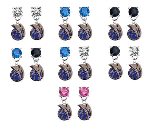 Dallas Mavericks NBA Swarovski Crystal Stud Rhinestone Earrings