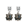 Dallas Mavericks Style 2 CLEAR Swarovski Crystal Stud Rhinestone Earrings