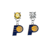 Indiana Pacers GOLD & CLEAR Swarovski Crystal Stud Rhinestone Earrings