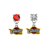 Cleveland Cavaliers RED & CLEAR Swarovski Crystal Stud Rhinestone Earrings