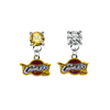 Cleveland Cavaliers GOLD & CLEAR Swarovski Crystal Stud Rhinestone Earrings