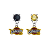 Cleveland Cavaliers BLACK & GOLD Swarovski Crystal Stud Rhinestone Earrings