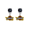 Cleveland Cavaliers BLACK Swarovski Crystal Stud Rhinestone Earrings