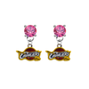 Cleveland Cavaliers PINK Swarovski Crystal Stud Rhinestone Earrings