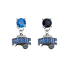 Orlando Magic BLUE & BLACK Swarovski Crystal Stud Rhinestone Earrings