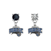 Orlando Magic BLACK & CLEAR Swarovski Crystal Stud Rhinestone Earrings