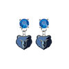 Memphis Grizzlies BLUE Swarovski Crystal Stud Rhinestone Earrings