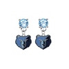 Memphis Grizzlies LIGHT BLUE Swarovski Crystal Stud Rhinestone Earrings