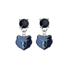 Memphis Grizzlies BLACK Swarovski Crystal Stud Rhinestone Earrings