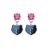 Memphis Grizzlies PINK Swarovski Crystal Stud Rhinestone Earrings