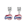 Los Angeles Clippers CLEAR Swarovski Crystal Stud Rhinestone Earrings